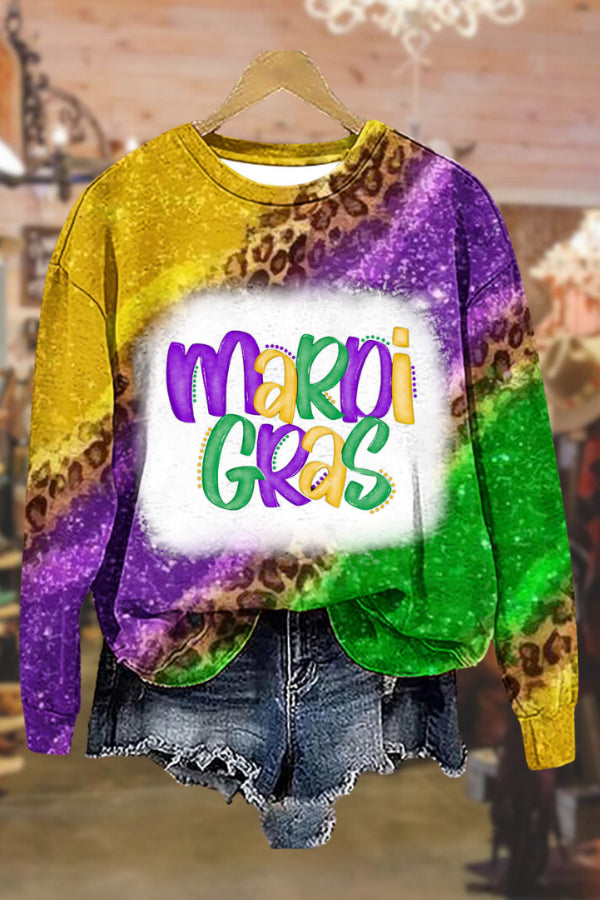 Trendy and fashionable printed round neck sweatshirt with long sleeves