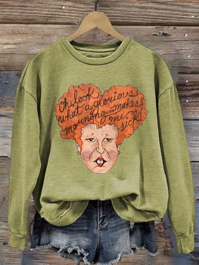 Halloween Women's Printed Long Sleeve Sweatshirt