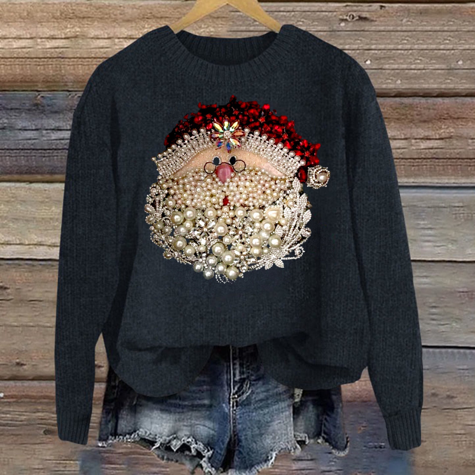 crew neck pullover sweater