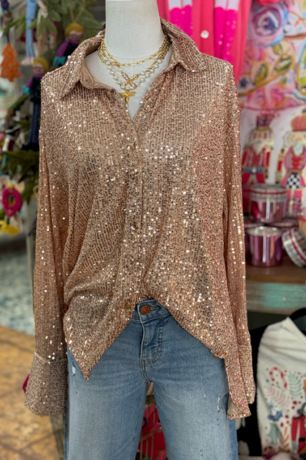 Glitzerndes Oberteil