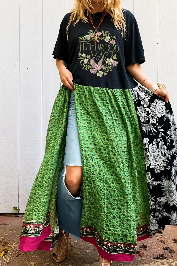 Fleetwood Mac Double Split Maxi Tee