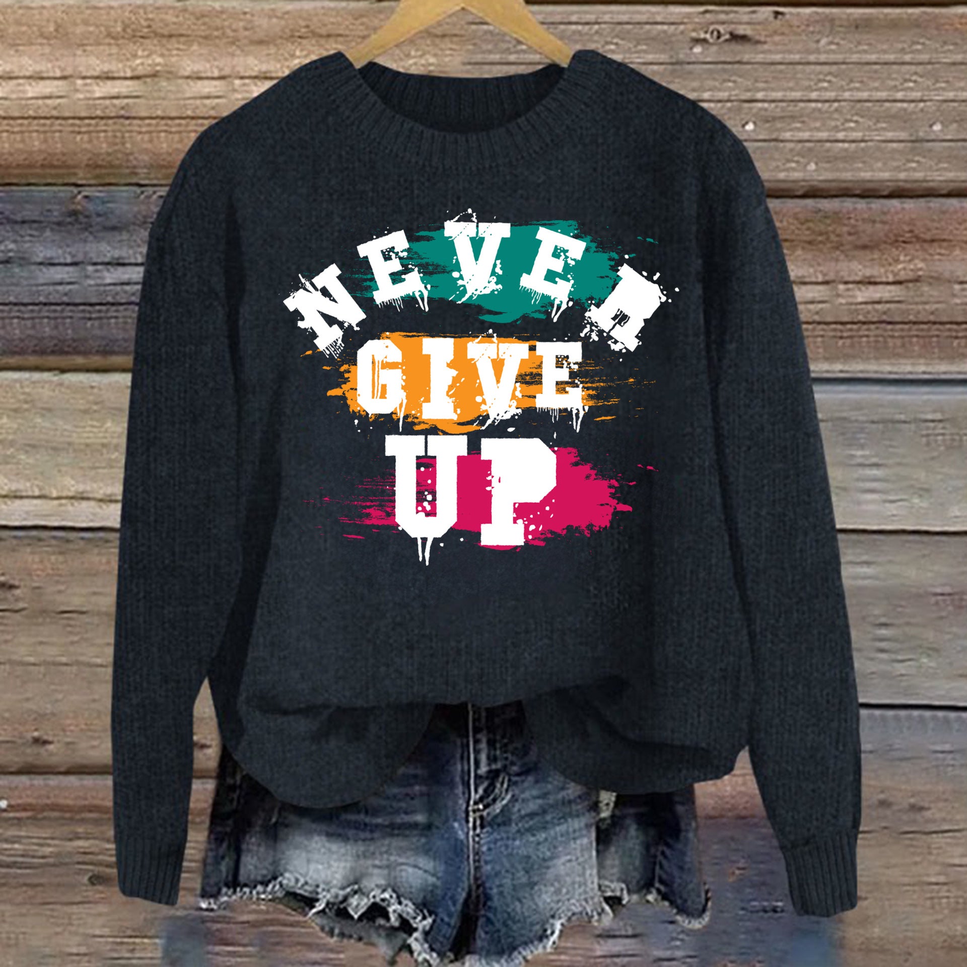 crew neck pullover sweater