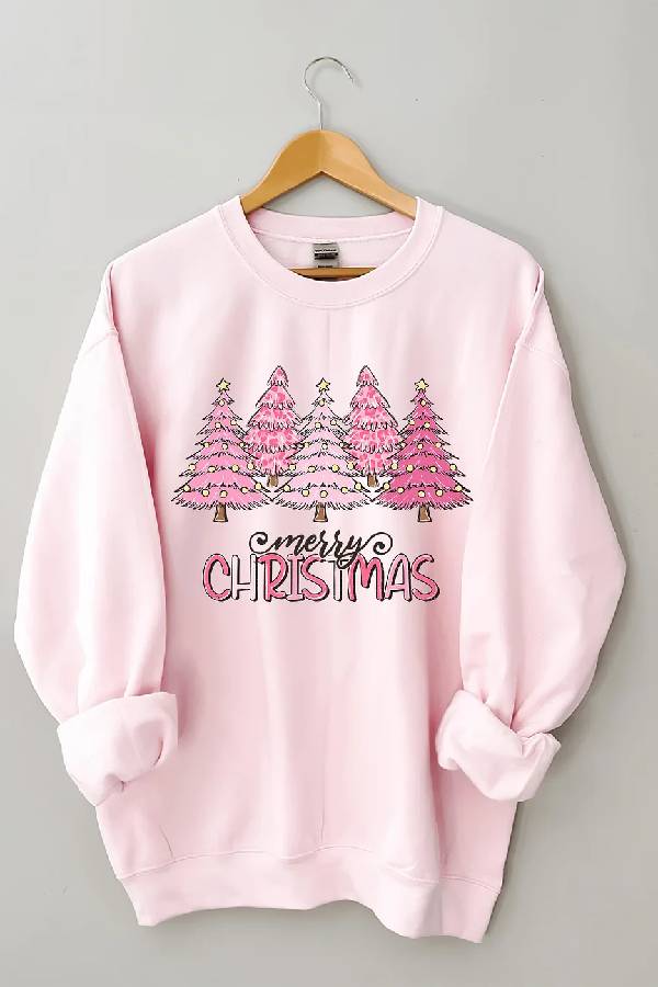 Pink Tree Christmas Sweatshirt