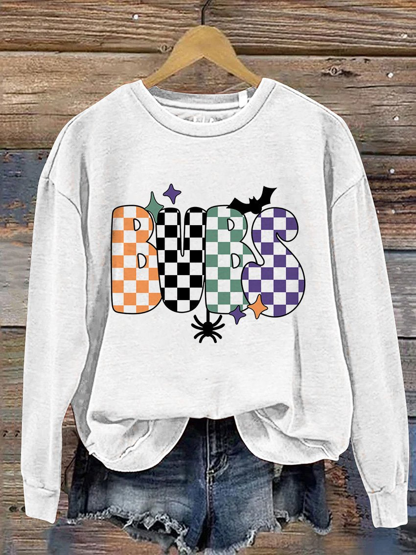 Halloween Bubs Casual Print Sweatshirt