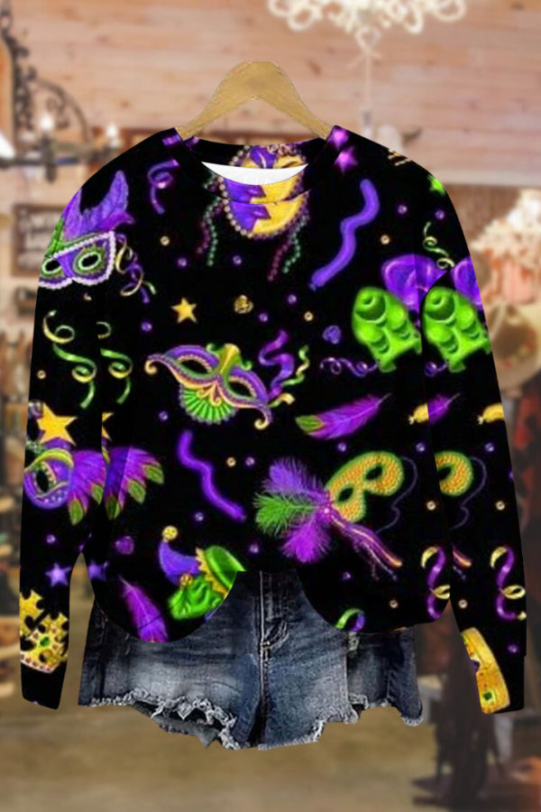 Carnival round neck fashionable long sleeve sweatshirt