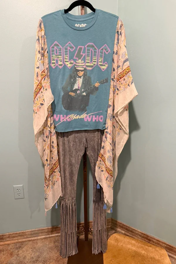 AC/DC Mix & Match Tassel Tee