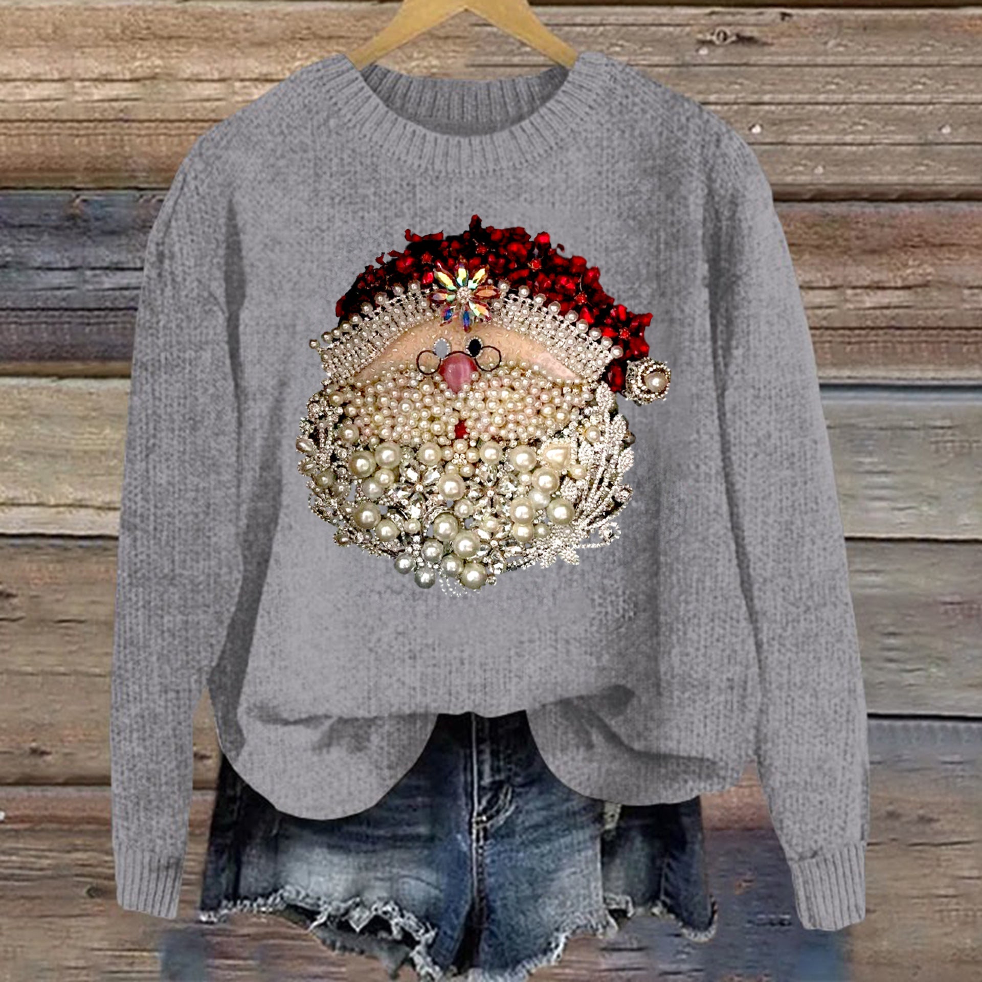 crew neck pullover sweater