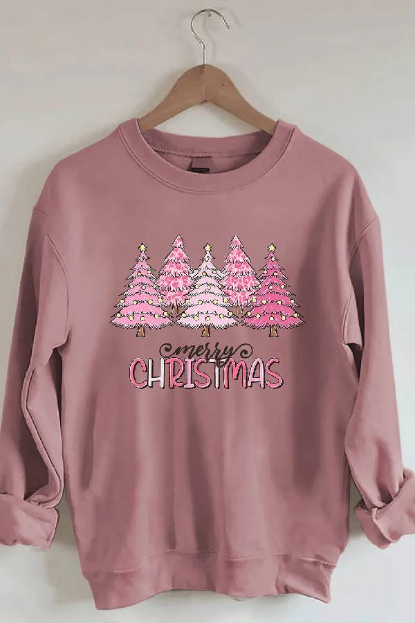 Pink Tree Christmas Sweatshirt