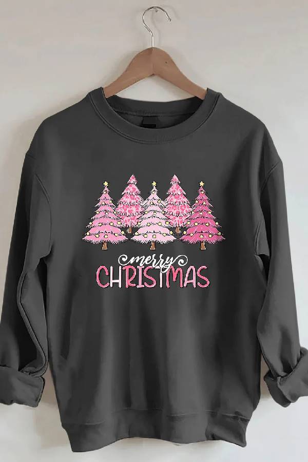 Pink Tree Christmas Sweatshirt