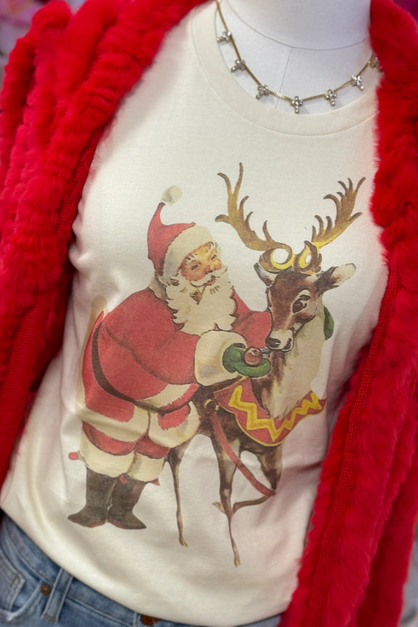 Santa Reindeer Tee