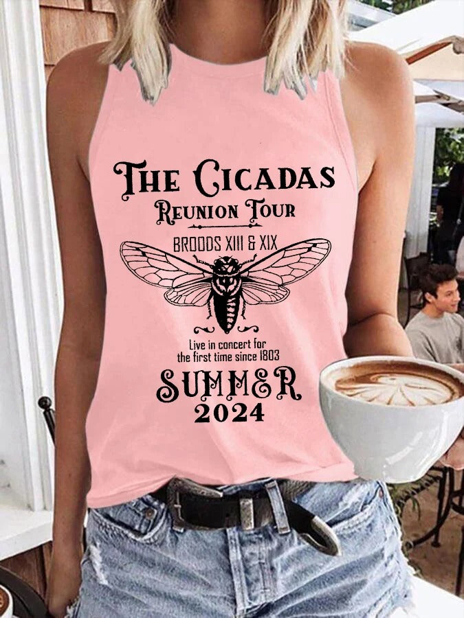 Women's The Cicadas U.S. Reunion Tour Summer2024 Printed Vest