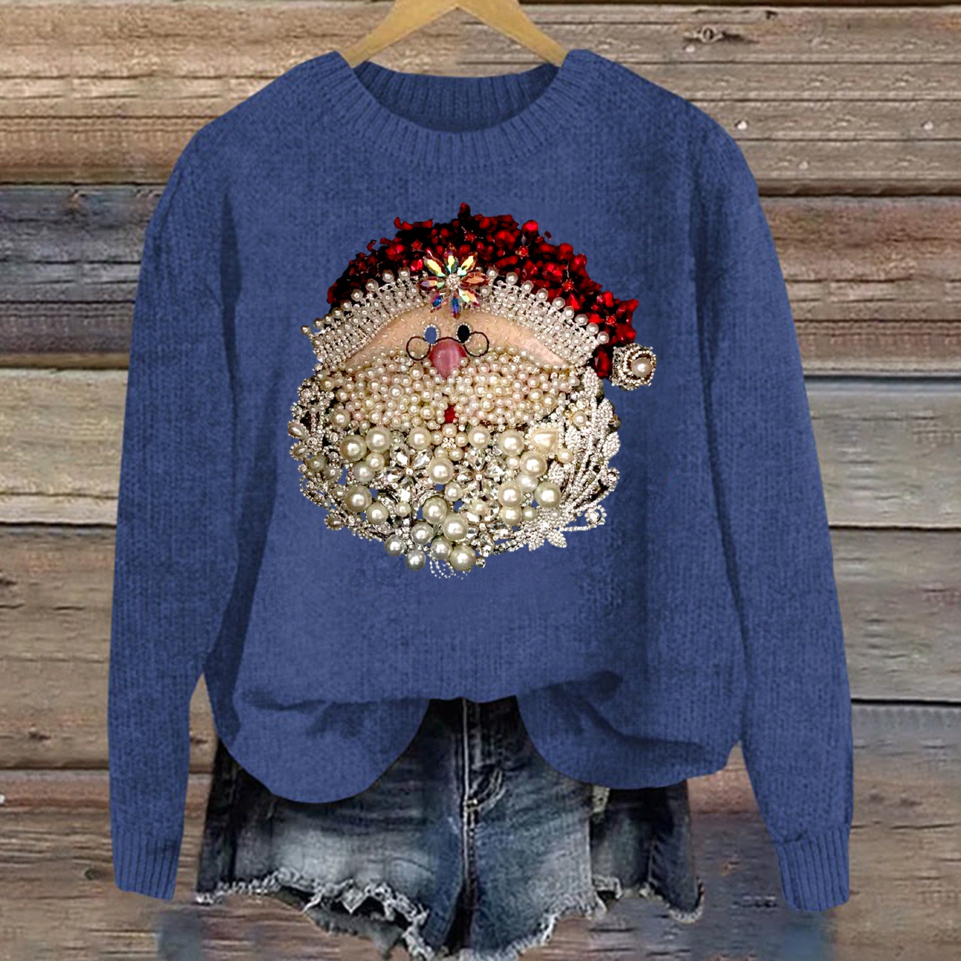 crew neck pullover sweater