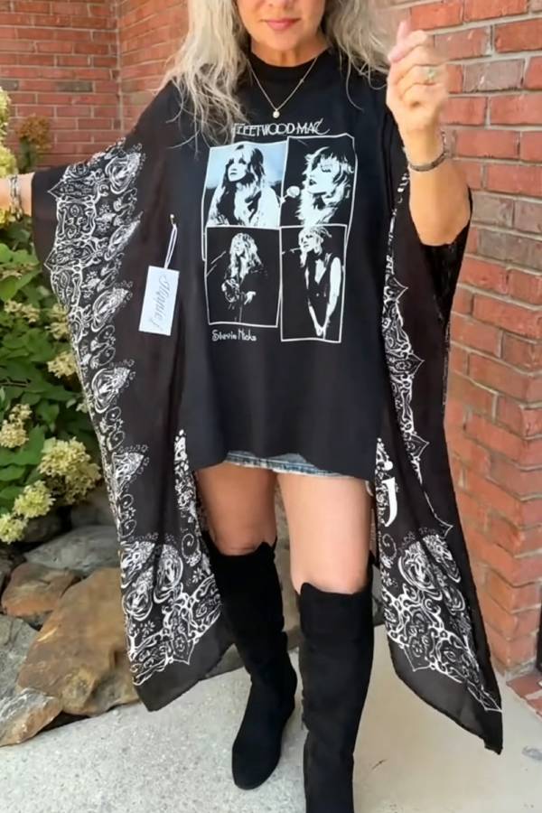 Stevie Nicks Bandana Kimono