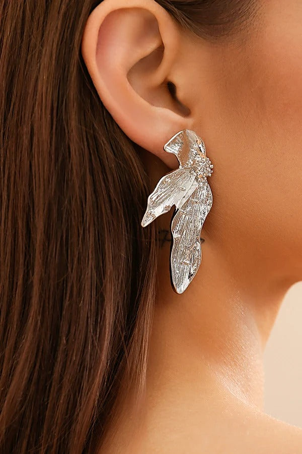 Vintage-style Leaf-shaped Stud Earrings