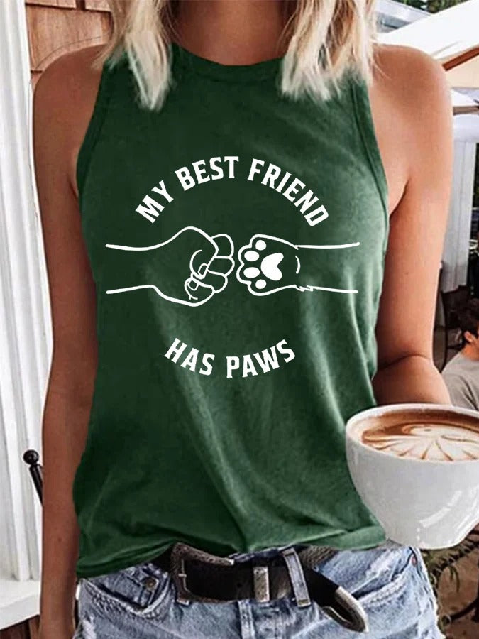 Gilet décontracté pour femme « Mon meilleur ami a des pattes » pour les amoureux des chiens