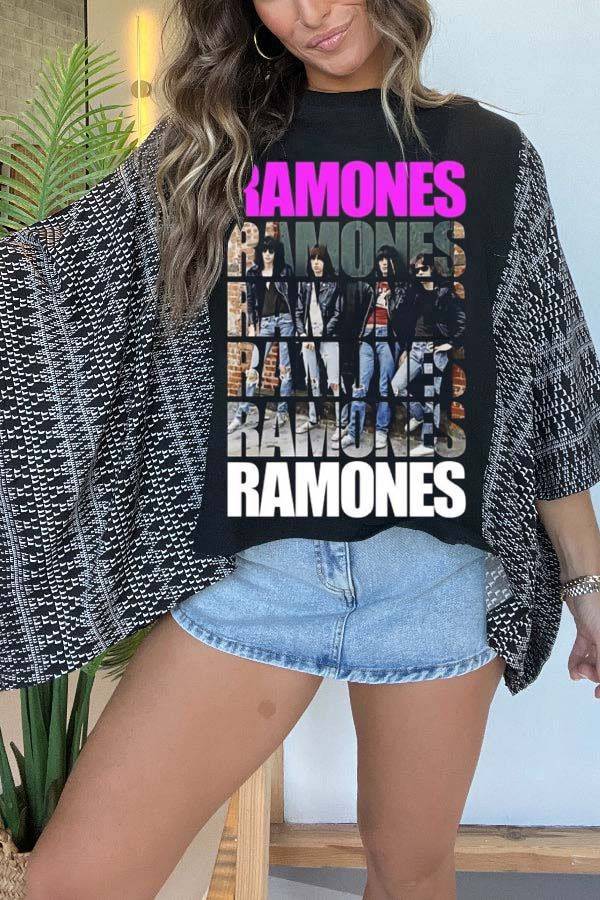 Ramones Band Print Shirt