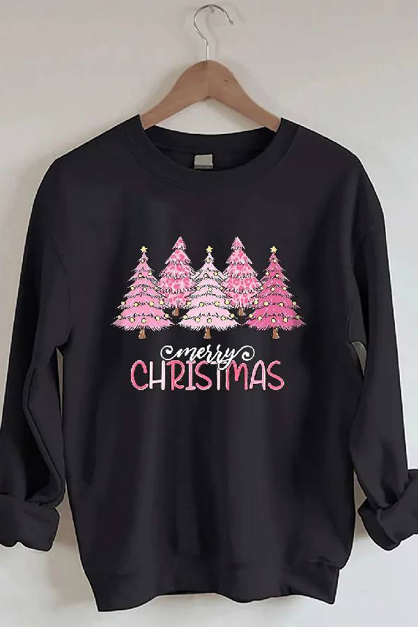 Pink Tree Christmas Sweatshirt