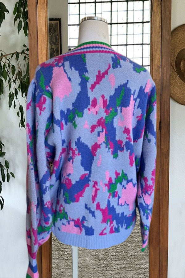 Casual Mosaic Stripe Sweater