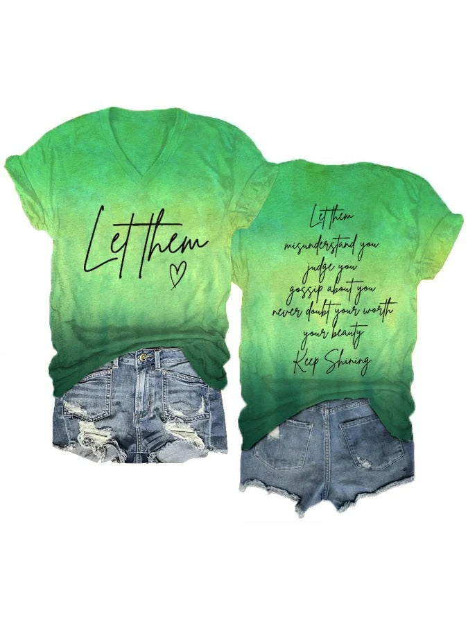 Women's Let Them Misunderstand You Keep Shining Print T-Shirt