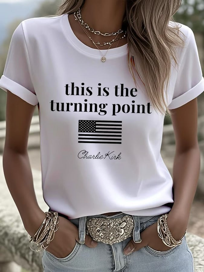 Women's Charlie Kirk This is the Turning Point Pride T-Shirt