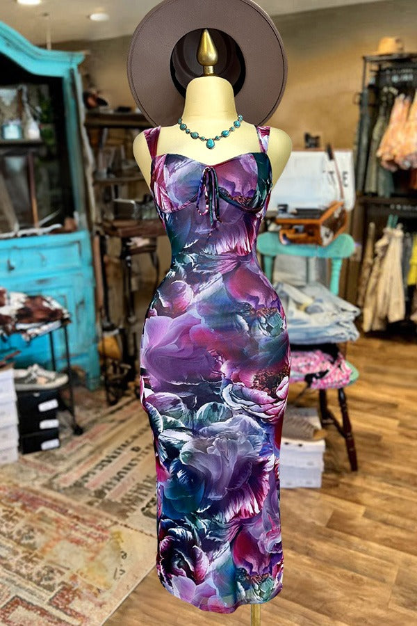 Robe nuisette à imprimé rétro