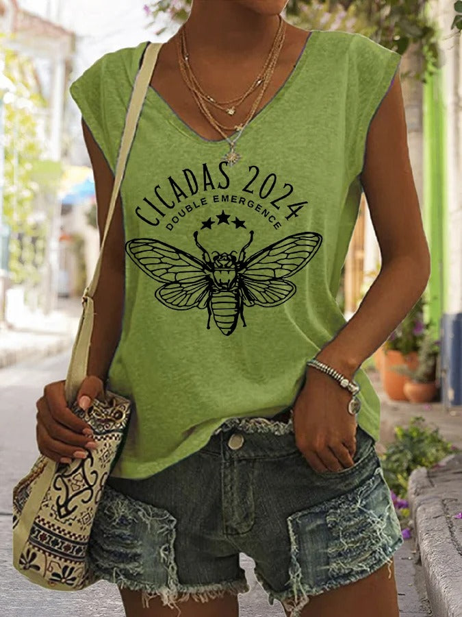 Women's Cicadas 2024 Double Emergence Sleeveless Tee