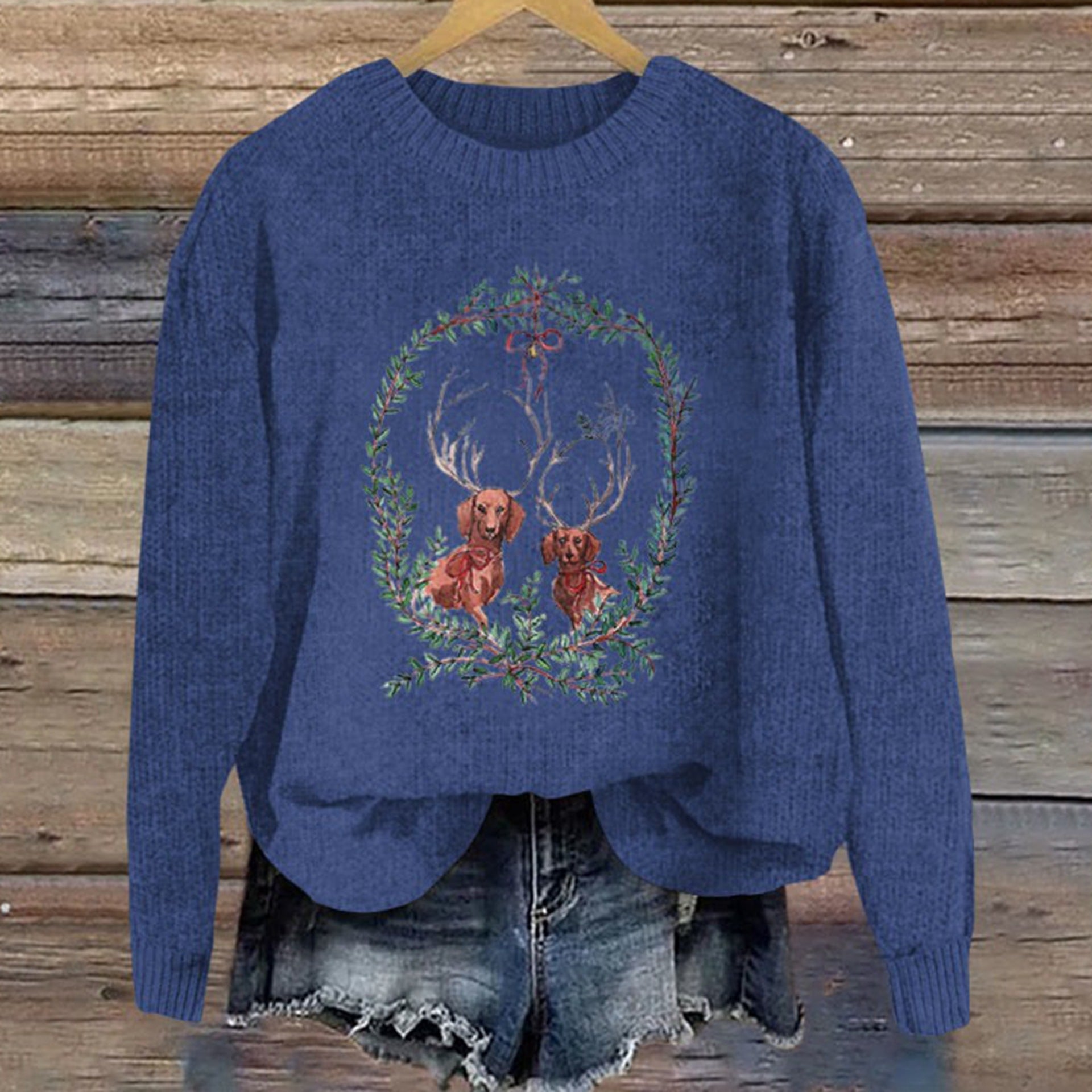 crew neck pullover sweater