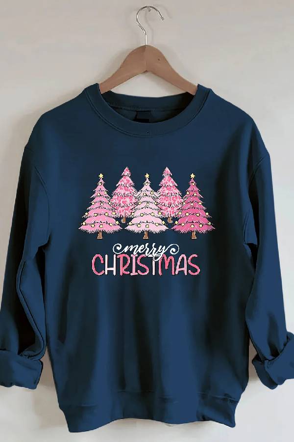Pink Tree Christmas Sweatshirt