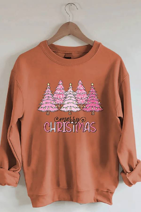 Pink Tree Christmas Sweatshirt