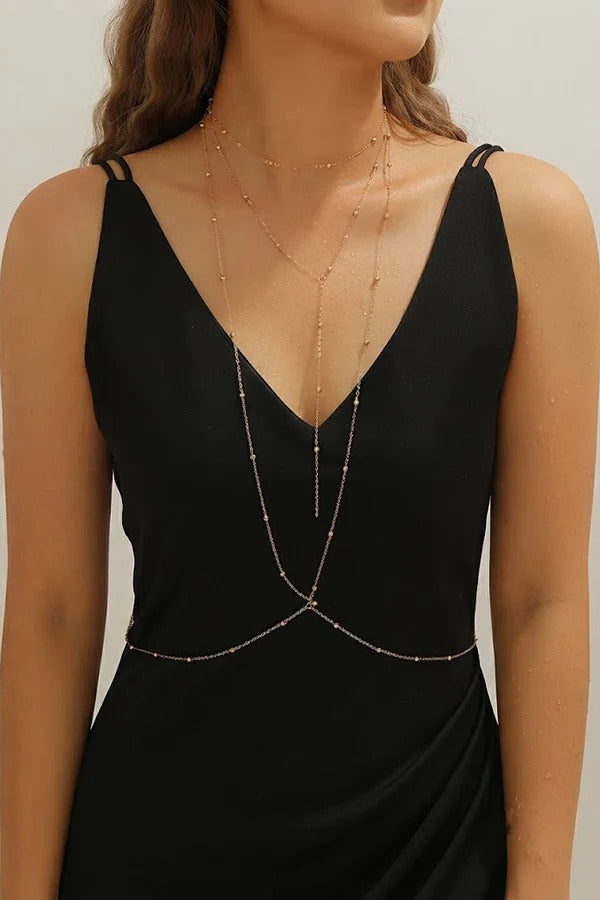 Pearl, Shell, and Conch Tassel Body Chain