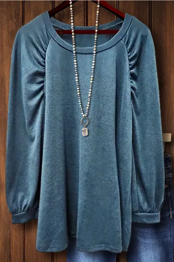 CREW NECK RAGLAN SLEEVE SWEATSHIRT