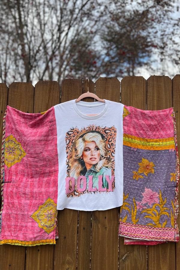 Dolly Leopard Print Kantha Patchwork Kimono Tee