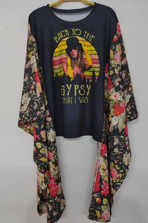 Gypsy Floral Sleeve Tee