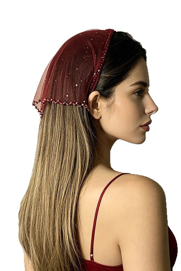 Breathable Red Semi-coverage Headband