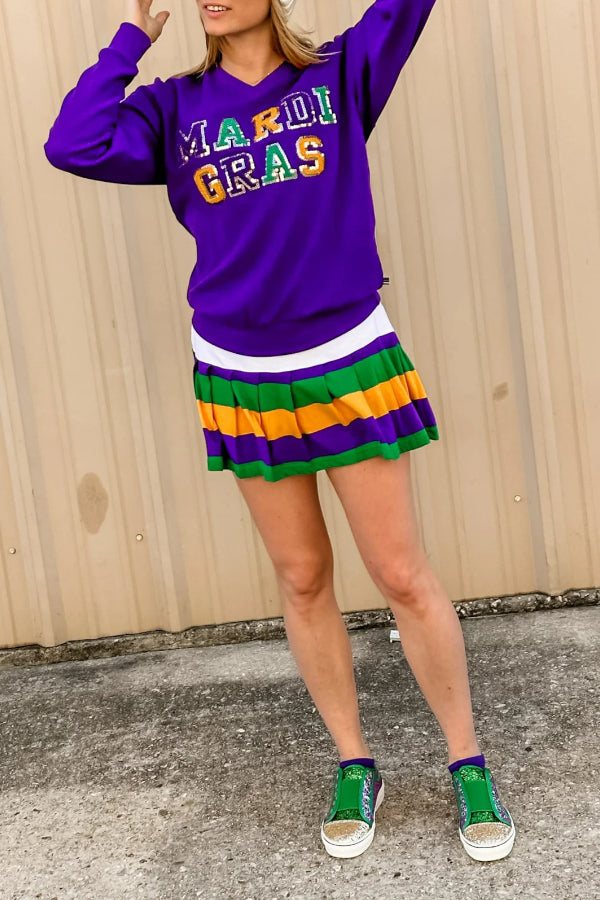 Sweat-shirt en coton imprimé Maddi Gras