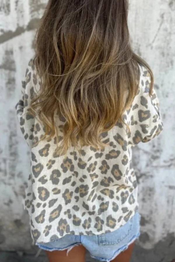 Elegant printed long-sleeve shirt