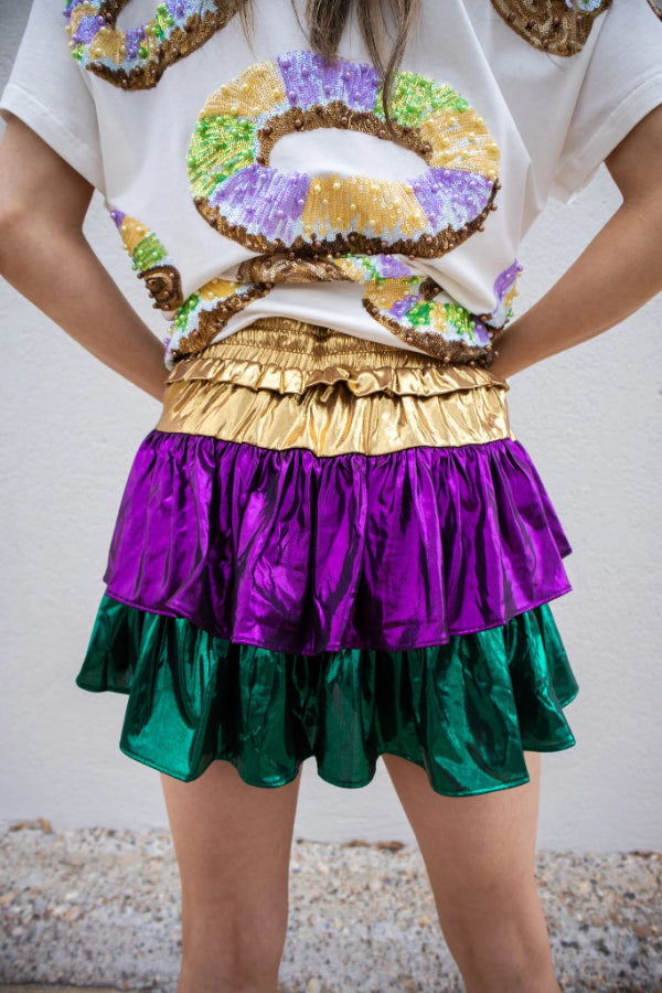 Mardi Gras Tiered Skirt