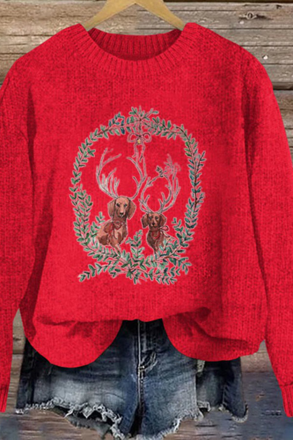 crew neck pullover sweater