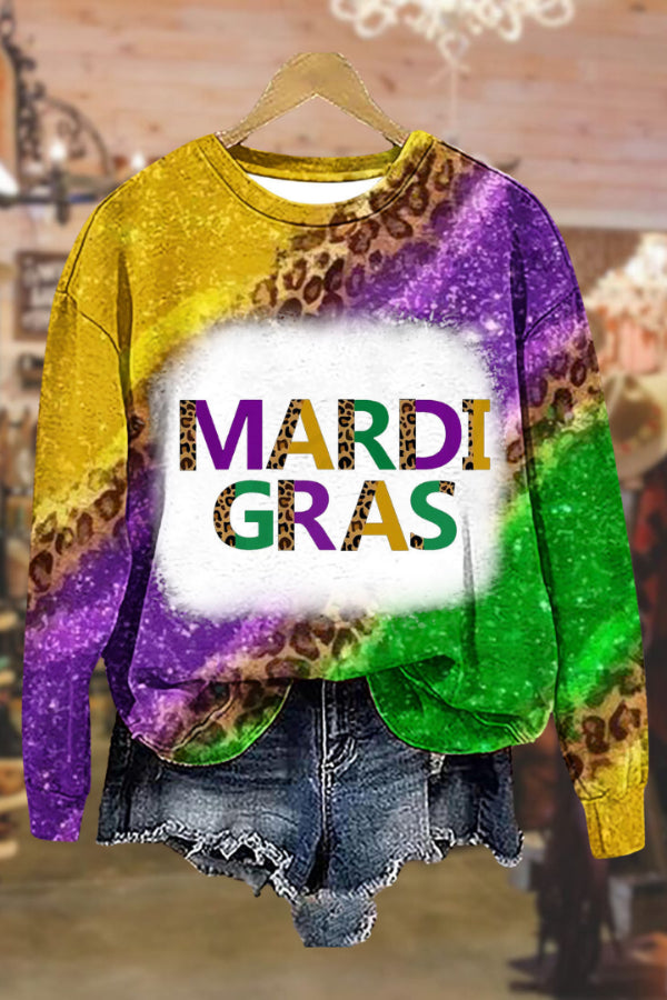 Trendy and fashionable printed round neck sweatshirt with long sleeves