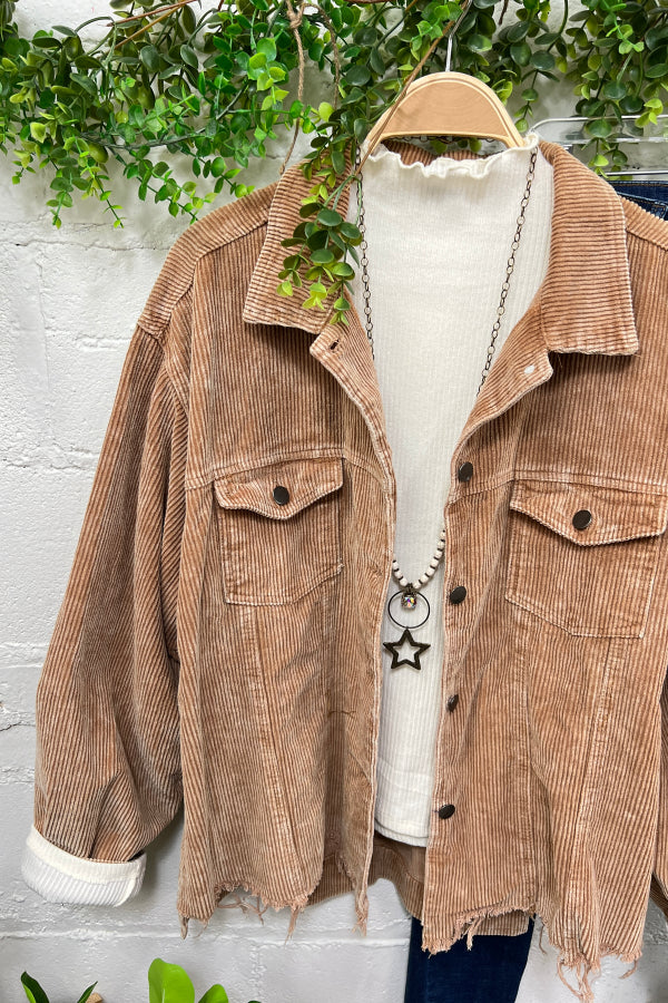 Comfortable and soft sherpa corduroy jacket