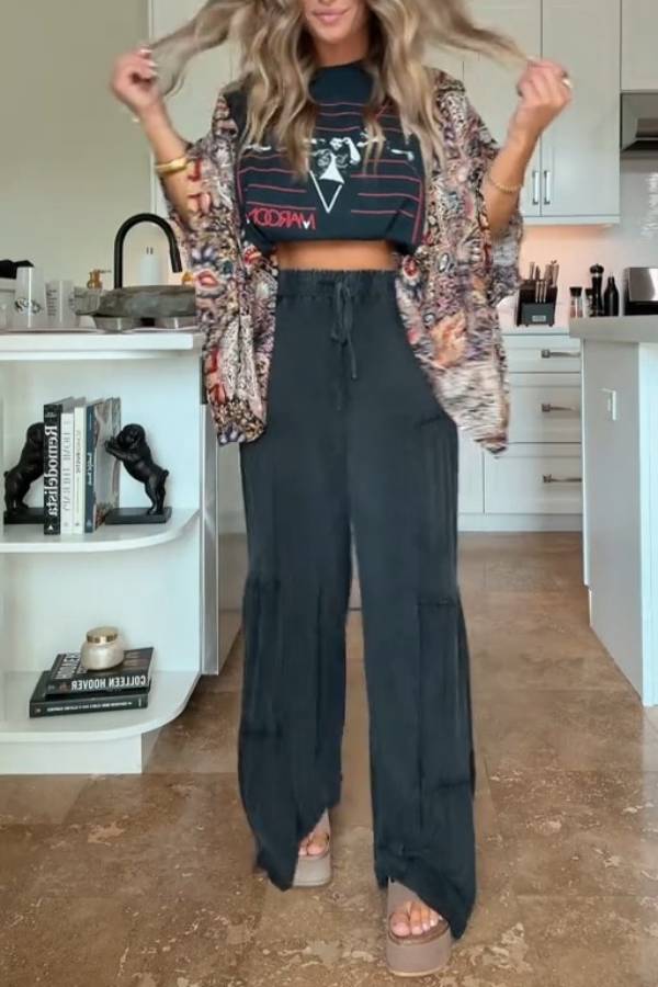 Maroon 5 Paisley Kimono Top