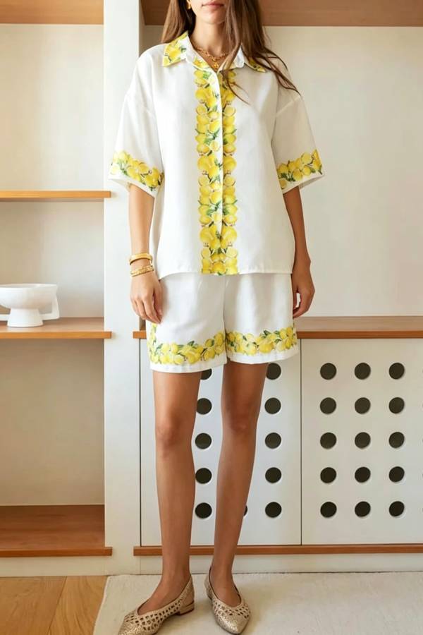 Seaside Holiday Striped Loungewear Set