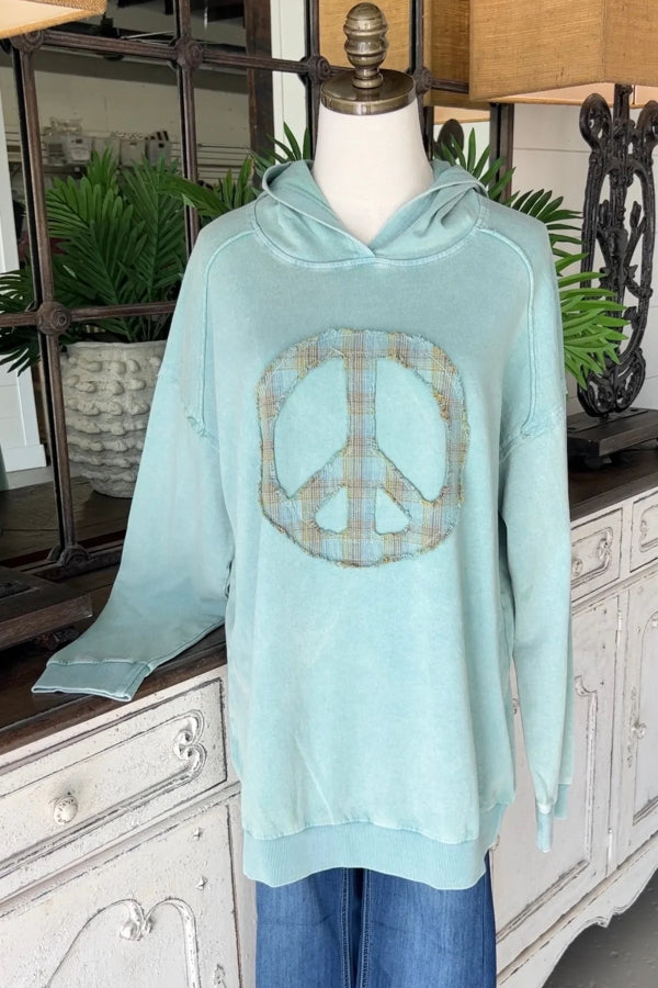 Easy and peaceful pullover hoodie