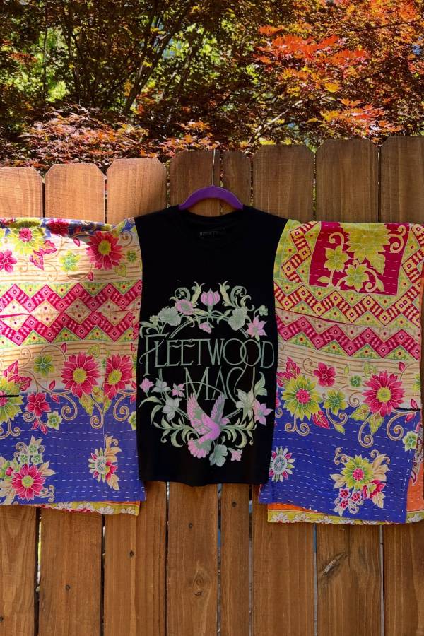 Fleetwood Mac Colorful Floral Kimono Tee