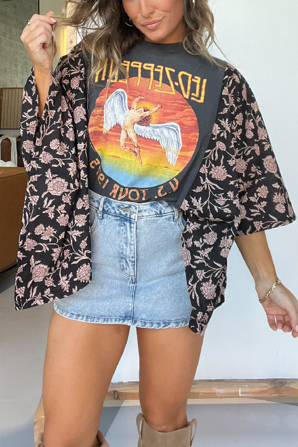 Mix Match T-Shirt Schwarz