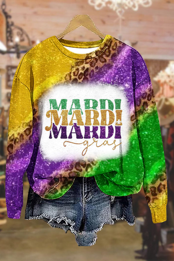 Trendy and fashionable printed round neck sweatshirt with long sleeves