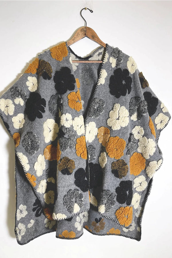 3D Flower Poncho***