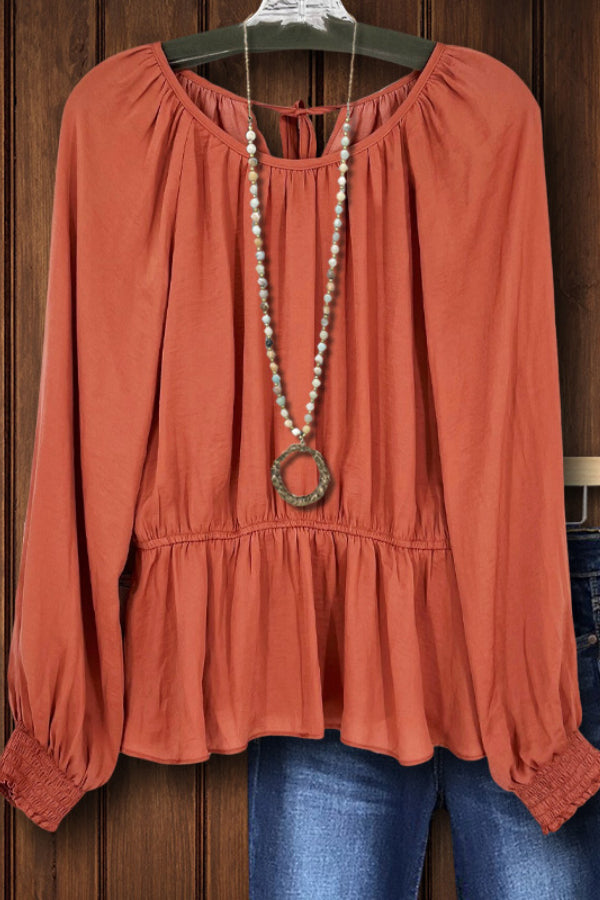 ELEGANT RUCHED TUNIC TOP