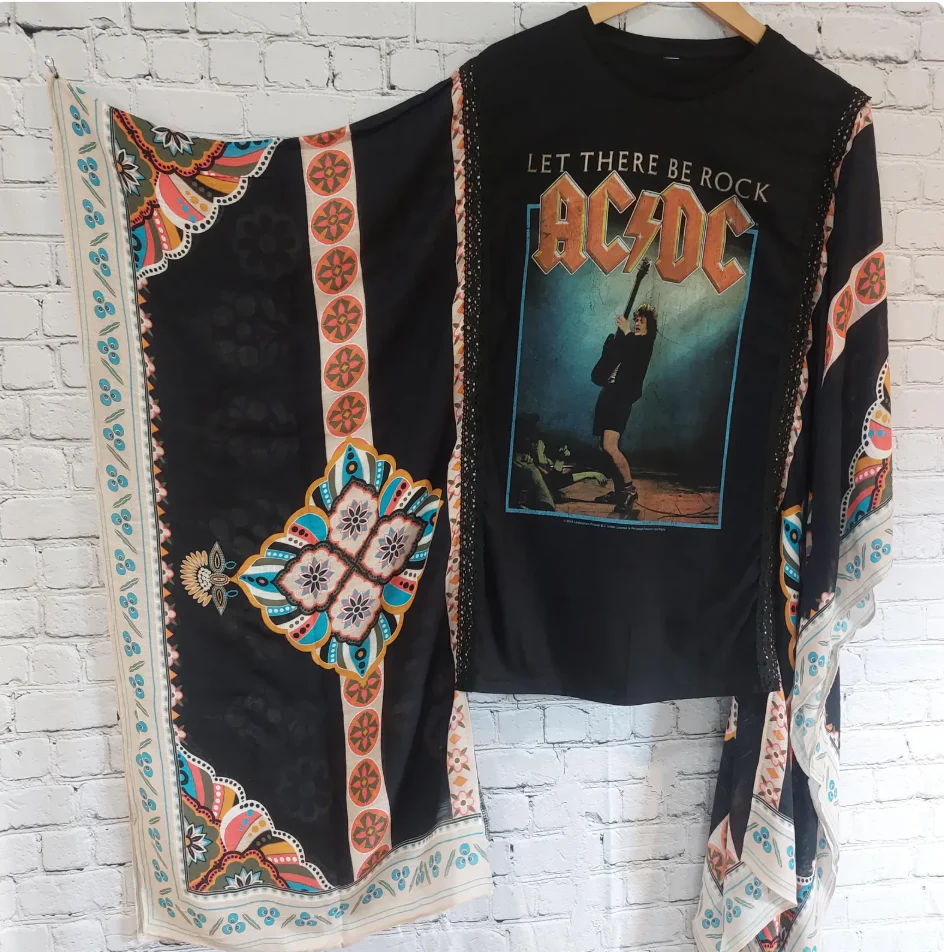 Black AC/DC rock Mix & Match Tee