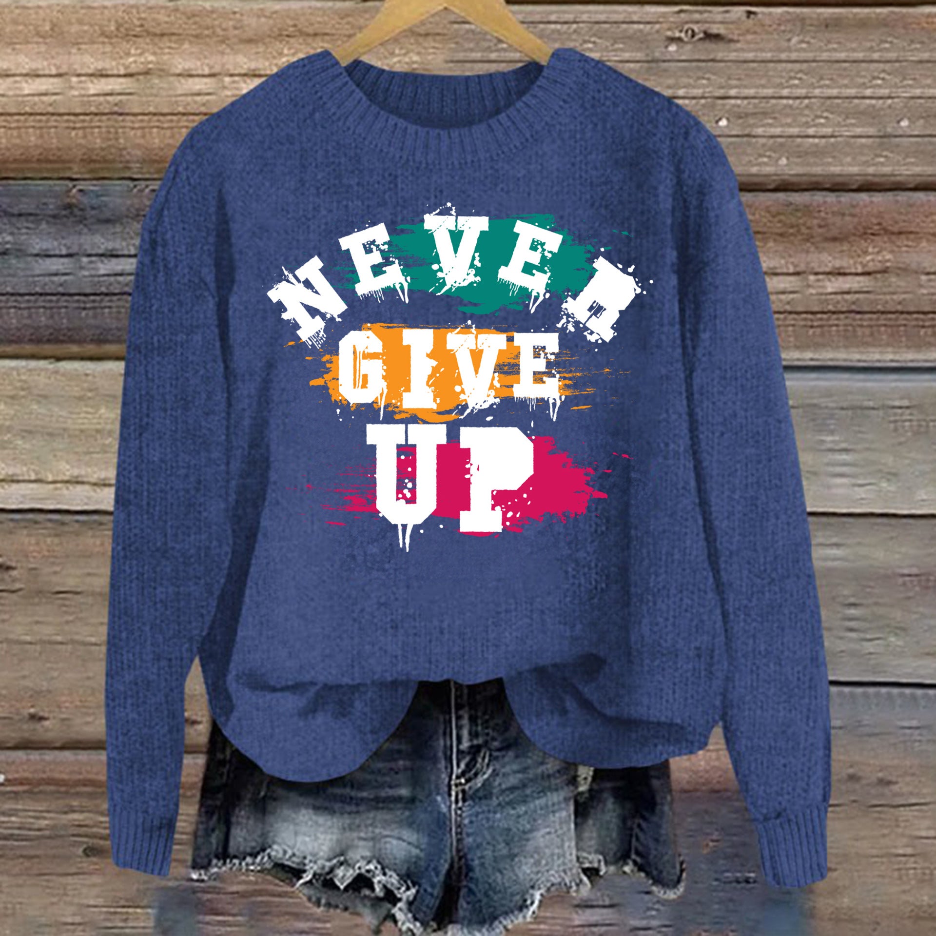 crew neck pullover sweater